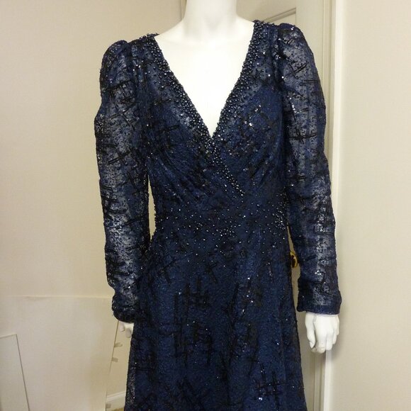 Mac Duggal 67113 Long Sleeve Embellished Evening Gown - Picture 11 of 16